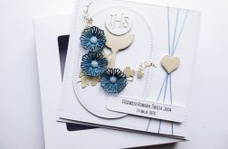 Gustowna kartka na Komunię ręcznie robiona