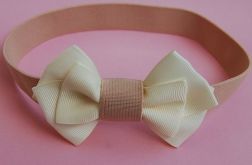 Opaska niemowlęca "Złamana biel z beżem"