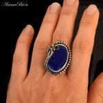 Pierścionek srebrny z lapis lazuli - Lapis lazuli