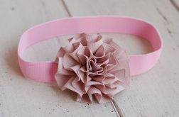 Opaska niemowlęca - "Pastelowo, beżowo-różowo"