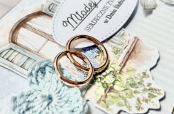 Ślubna błękitna kartka