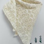 Chusta ślubna handmade ręcznie robiona miękka elegancka ecru - chusta na ślub