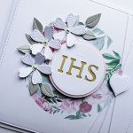 Kartka komunijna z kwiatami ręcznie robiona - Elegancka kartka komunijna z kwiatami