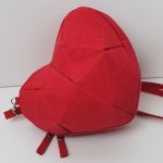 Torebka czerwone serce origami - 