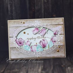 Wesołego Alleluja - pisanki i tulipany