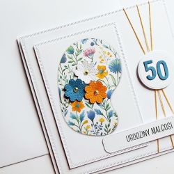 Oryginalna kartka z liczbą na urodziny