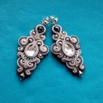 Kolczyki Szaro-grafitowo-srebrzyste - 