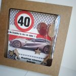 kartka ferrari 30 40 urodziny pudełko męska - 
