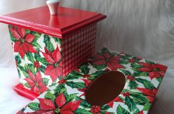 świąteczny zestaw pojemnik na słodycze i chustecznik