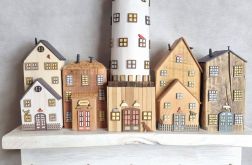 Wieszak - drewniane domki - na klucze i inne drobiazgi 10.