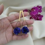 Kolczyki chabrowe niebieskie kwiaty na wesele - kolczyki na wkrętach