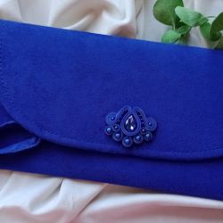 Niebieska chabrowa kobaltowa kopertówka sutas