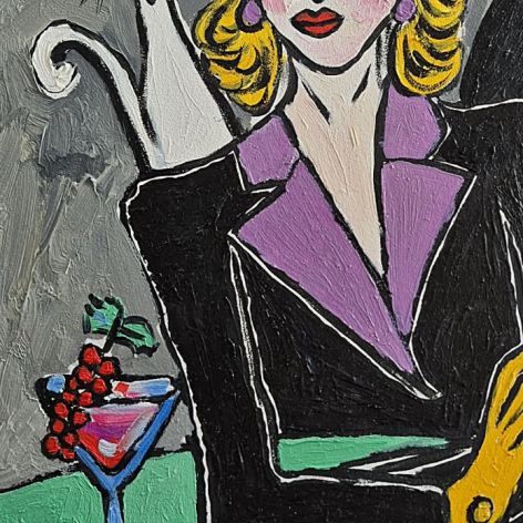 Obraz  fowizm dama z kotami