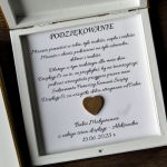 Podziękowanie Komunijne dla Babci i Dziadka - Podziękowanie komunijne dla dziadków pudełko z podziękowaniem dla babci i dziadka personalizowane podziękowanie