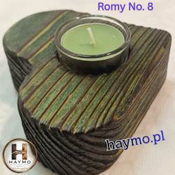 Świecznik serce leśna zieleń SSB Romy No. 8