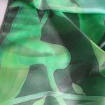 Zielona Roślinna jedwabna chusta malowana - Jedwabna ręcznie malowana chusta Zielona Roślinna
