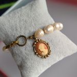 Bransoletka Perła Biała z Madonną - 
