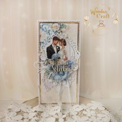 Kartka ślubna pamiątka "Hydrangea3" GOTOWA