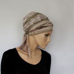 letni turban BEŻOWY