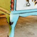 Ręcznie malowana szafka z kwiatami, pojedynczy egzemplarz, wysyłka - 