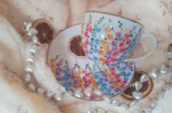 Ręcznie malowane barwne malwy komplet 200 ml