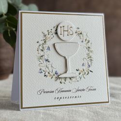 Ręcznie robione zaproszenia komunijne, 55A