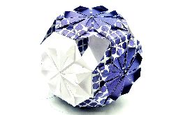 Bombka origami kusudama z papieru kwiaty