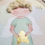 pastelowy obrazek z aniołem stróżem na chrzes - obrazek z aniołem na chrzest
