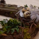 wianek wielkanocny naturalny stroik 1 - Piękne gnizdko z jajeczkami przepiórczymi
