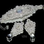 kolczyki i bransoletka ślubna sutasz - 