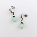 Kolczyki kulki z amazonitu. - Kolczyki kulki z amazonitu.