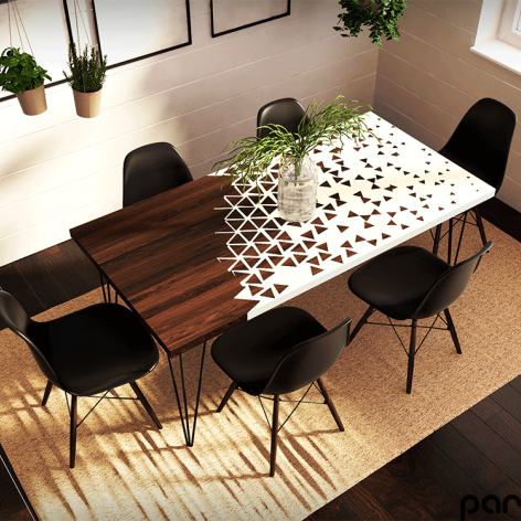 Stół jadalny z nowoczesnym wzorem, loftowy