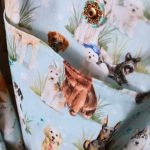 Torba haftowana - pies - Zdjęcie materiału wewnętrznego torby wraz z zapięciem