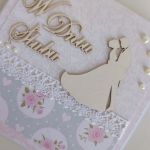 Kartka na ślub z koronką Para Młoda - Kartka na ślub z koronką Para Młoda