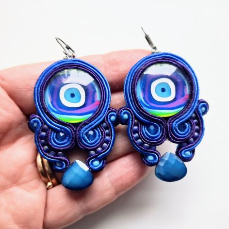 Oko Proroka kolczyki sutaszowe