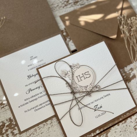 Zaproszenia komunijne z personalizacją na komunię 332