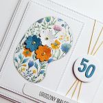 Oryginalna kartka z liczbą na urodziny - Kartka urodzinowa z kwiatami