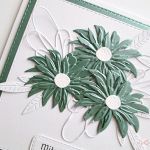 Kartka NA ŚLUB biało-zielona - Kartka ślubna z zielonymi kwiatami