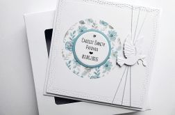 Subtelna kartka z gołębicą na Chrzest