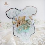 Kartka body na chrzest "Mint Bear" GOTOWA - 
