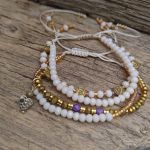 Bransoletka Na Sznurku Nude i Złote Koraliki 25.16 - 