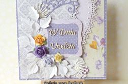 Wiosenna kartka urodzinowa