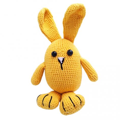 Maskotka Królik Ręcznie Robiona na Szydełku 23 cm Handmade Prezent 