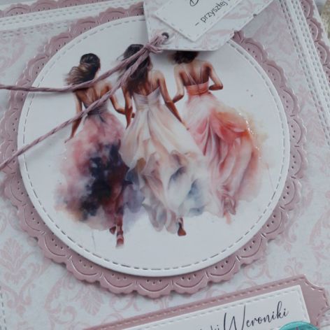 Kartka na wieczór panieński w różu 2, personalizacja