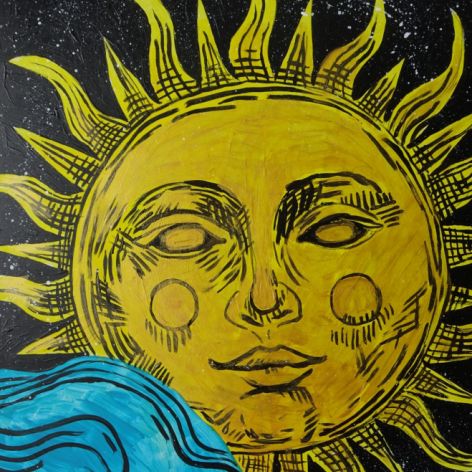 astrologia tarotowe słońce obraz do salonu znaki zodiaku 