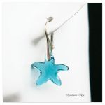 Kolczyki Swarovski Starfish Indicolite - 