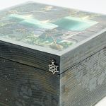 szkatułka drewniana, pudełko-magiczny wieczór - 