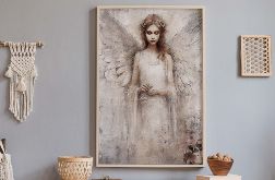 Anioł w Odcieniach Beżu 40x50 cm, 8-2-0040