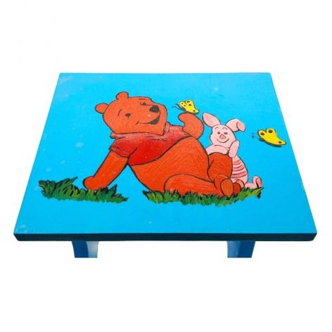 Krzesełko Dla Dzieci Drewniane Ręcznie Malowane – Kolorowy Stołek