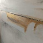 Abstrakcja ze  złotem i różem-obraz akrylowy - 